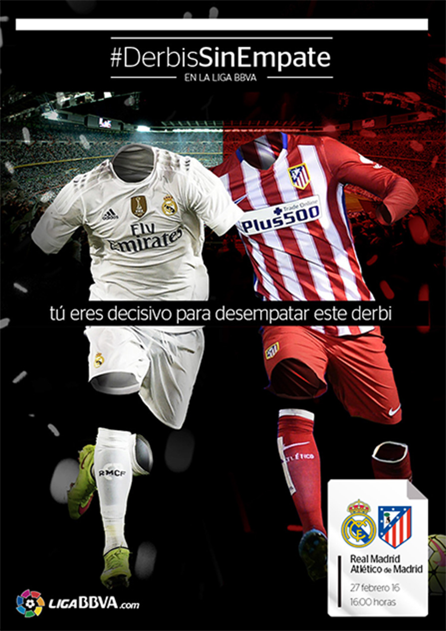#DerbisSinEmpate LigaBBVA Poster Real Madrid Atletico de Madrid