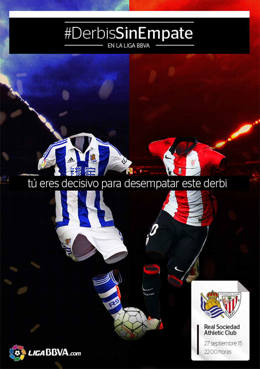 #DerbisSinEmpate LigaBBVA Poster Real Sociedad Vs Athletic